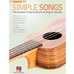 50 favorites for standard G-C-E-A ukulele tuning, including: All Along the Watchtower · Burning House · Can't Help Falling in Love · Don't Worry, Be Happy · Folsom Prison Blues · Ho Hey · I'm Yours · King of the Road · Lava · Rude · Stand by Me · Sweet Home Alabama · You Are My Sunshine ·