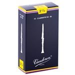Vandoren Traditional 2.5 Bb Clarinet Reed, 10 Pack
"The Most Widely Played Reed In The Pro World"
French File Cut For Added Flexibility
Excellent Response In All Registers
Suitable For All Styles Of Music
Box of 10 Reeds