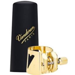 Vandoren Optimum Ligature and Plastic Cap for Bb Clarinet; Silver-Plated