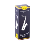 Vandoren Traditional 2.5 Tenor Sax Reed, 5 Pack
"Designed with a thin tip for a pure sound."
French File cut for added flexibility
Extra wood at the spine balances the thin tip
The choice of classical saxophonists.
Box of 5 reeds