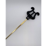 Conn Bendable Low Brass Plasti-Lyre. 
"Tough, dependable and economical!"
High impact ABS plastic lyre.
Square, nickel plated steel stems.
Vise like lyre clip prevents folio slippage.
Nine inch, bendable, universal lyre.
