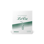 Alto Sax Reeds LaVoz Medium-Soft.
"A fine choice for all kinds of music!"
Crafted of the best natural cane.
Unfiled for a deep, powerful tone.
Consistent response and playability.
Unique strength grading system.
Box of 10 reeds.