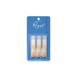 Royal Bb Clarinet Reed 3-pack 3
"French Filed for Flexibility"
Premium Cane for Consistant Response.
Works Well for All Kinds of Music.
Traditional Filed for Clarity of Tone.
3 pack.