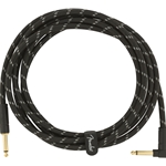Fender 10' Angle Black Tweed Instrument Cable