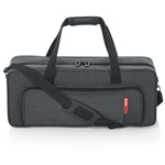 A Lightweight Rigid Nylon Case with a Plush Covered Dense EPS Foam Interior, Interlocking Comfort Grip Handle, Exterior Storage Pocket, Adjustable Removable Shoulder Strap with No-Slip Rubber Pad, Reinforced D-Rings for Attaching and Removing Shoulder Strap and Reinforced Side Carry Handle.