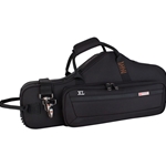 Protec’s Xtra Large Alto Saxophone Contoured PRO PAC Case is specially designed to accommodate vintage horns, horns with larger bells, or horns with keys on the opposing side of the bell. Each PRO PAC features a shaped wood shell frame which is lightweight and durable, tough weather resistant ballistic nylon exterior, high quality metal hardware, long-lasting custom zippers, and removable padded shoulder strap and I.D. tag. The molded interior features a soft velvet lining and has built-in compartments for neck and mouthpiece.
Examples of larger horns that fit:
Buescher, Cannonball Big Bell, Keilwerth XL, King Super 20, P. Mauriat 67R.