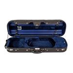 A proven favorite, this wood shell suspension case is one of our best-sellers! Cordura screw-attached cover with rain flap and plush-lined interior with hygrometer, two large accessory pockets, and four Hill-style bowholders. Also includes string tube, instrument blanket, and shoulder strap. Leather handle. 4/4 size
