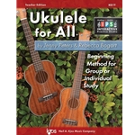 The UKULELE FOR ALL, Teacher Edition is filled with effective solutions for establishing the ultimate ukulele learning environment. This richly informative volume gives educators everything they need to teach ukulele successfully. The Teachers Edition also offers comprehensive guidance on achieving curricular alignment with the National Core Arts Standards.