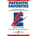 PATRIOTIC FAVORITES
Eb Baritone Sax
Series: Essential Elements Band Folios
Format: Softcover
Composer: Various
Arranger: Michael Sweeney
Level: 1-1.5

Here is the ultimate collection of Patriotic songs arranged to be played by either full band or by individual soloists (with optional accompaniment CD). For each song in the individual student books, there is a page for the full band arrangement as well as a page for solo use. In the same popular format as Michael's “Movie Favories” and “Broadway Favorites”, each arrangement in “Patriotic Favorites” is correlated with a specific page in the Essential Elements 2000 Band Method. However, you don't need to be using this particular method to enjoy these wonderful arrangements! Includes: America, The Beautiful; America (My Country, 'Tis of Thee); Armed Forces Salute; Battle Hymn of the Republic; God Bless America; Hymn to the Fallen; The Patriot; The Star Spangled Banner; Stars and Stripes Forever; This Is My Country; Yankee Doodle/Yankee Doodle Boy.