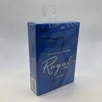 Tenor Sax Reeds - Rico Royal 2. 
"French filed for flexibility!"
Premium cane for consistent response.
Works well for classical and jazz.
Traditional filed cut for clarity of tone.
Box of 10 reeds.
