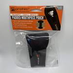 Protec Padded Nylon Trumpet Mouthpiece Pouch.

- Protec's mouthpiece pouches offer excellent protection with a slim and minimal design for easy and secure storage.

Fit Information:

Fits most trumpet mouthpieces. 

Exterior Features:

Tough exterior: Made of rugged 600D nylon. 
Semi-rigid structure: Unique firm structure provides excellent mouthpiece protection. 
Backside belt loop: Slide your belt or shoulder strap through for hands-free carrying and convenient access. 
Reinforced stitching: The entire pouch is stitched with high-quality thread and made to last. 
Strong closure: High-quality hook and loop closure keeps mouthpiece secure. 

Interior Features

Soft lining: Interior is lined with durable and non-abrasive, breathable nylex. 
Full mouthpiece protection: Individual sleeves cover the full length of the mouthpiece.