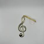 Gold Treble Clef Ornament