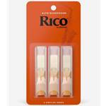 Rico Alto Sax Reeds - 3 Pack - 3

Rico by D'Addario Alto Saxophone reeds are crafted with beginners and educators in mind, thanks to their traditional blank and profile for ease of response, plus unfiled cut for added support. These reeds are available for a full range of clarinets and saxophones to best suit your playing needs.