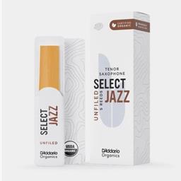 D'addario RRS05TSX3H D'Addario Organic Select Jazz Unfiled Tenor Sax Reeds 3 Med