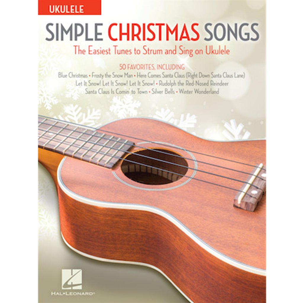 50 Christmastime favorites in easy arrangements for ukulele with melody, lyrics and chord diagrams for standard G-C-E-A tuning. Songs include: Blue Christmas · Frosty the Snow Man · Here Comes Santa Claus (Right Down Santa Claus Lane) · Let It Snow! Let It Snow! Let It Snow! · Rudolph the Red-Nosed Reindeer · Santa Claus Is Comin' to Town · Silver Bells · Winter Wonderland · and more.