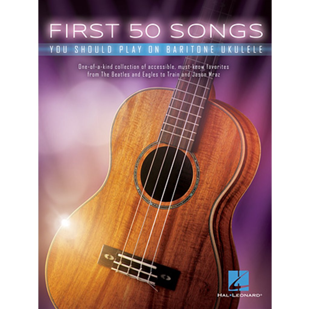 Are you just beginning to play the baritone ukulele? This one-of-a-kind accessible collection of melodies, lyrics and chord diagrams is just for you! It includes accessible, must-know favorites from the Beatles and Eagles to Train and Jason Mraz. Includes: Blowin' in the Wind · Edelweiss · Hallelujah · Hey, Soul Sister · I'm Yours · Imagine · Leaving on a Jet Plane · Mr. Tambourine Man · Over the Rainbow · Peaceful Easy Feeling · The Rainbow Connection · Singin' in the Rain · This Land Is Your Land · What a Wonderful World · When I'm Sixty-Four · You Are My Sunshine · and more.