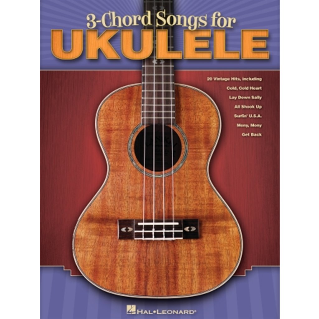This series features convenient 6 inch. x 9 inch. books with complete lyrics and chord symbols above the lyrics for dozens of great songs. Each song also includes chord grids at the top of every page, and the first notes of the melody for easy reference. These books are perfect for people who don't read music but want to strum chords and sing, and are equally ideal for more advanced, music-reading ukulele players who don't feel like wading through note-for-note notation. This easy collection features 60 songs you can play with just three chords: All Along the Watchtower · Bad Case of Loving You · Bang a Gong (Get It On) · Blue Suede Shoes · Cecilia · Do Wah Diddy Diddy · Get Back · Hound Dog · Kiss · La Bamba · Me and Bobby McGee · Not Fade Away · Rock This Town · Sweet Home Chicago · Twist and Shout · You Are My Sunshine · and more.
