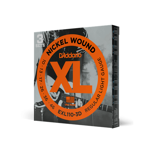 EXL110 is D'Addario's best-selling set of strings for electric guitar. XL Nickel Wound electric guitar strings, long recognized as the industry standard, are ideal for a wide range of musical styles.