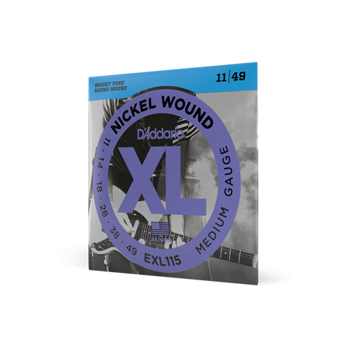 EXL115 is preferred for their moderate flexibility and rich, full tone. XL Nickel Wound electric guitar strings, long recognized as the industry standard, are ideal for a wide range of musical styles.