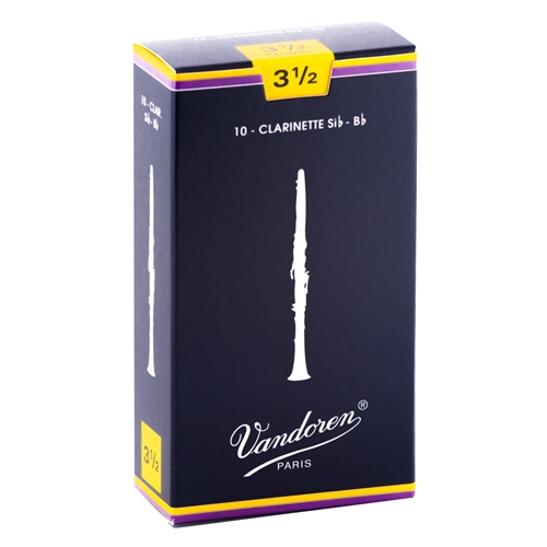 Vandoren Traditional 3.5 Bb Clarinet Reed, 10 Pack