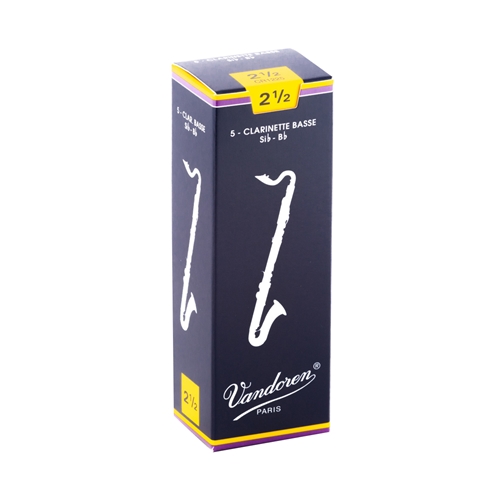 Vandoren Traditional 2.5 Bass Clarinet Reed, 5 Pack
The most widely played reed in the pro world!"
French File cut for added flexibility
Excellent response in all registers
Suitable for all styles of music
Box of 5 reeds