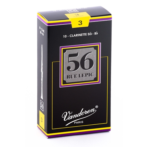 Vandoren 56 Rue Lepic 3 Bb Clarinet Reed, 10 Pack