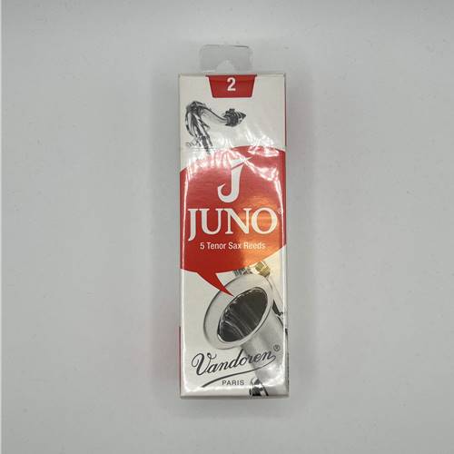 Tenor Sax Reeds - 2.
"Newly Designed Cut Helps Beginners Succeed"
Specially cut for beginning students.
Made by Vandoren for quality you can trust.
Individually wrapped reeds for stable storage.
Box of 5 Reeds.