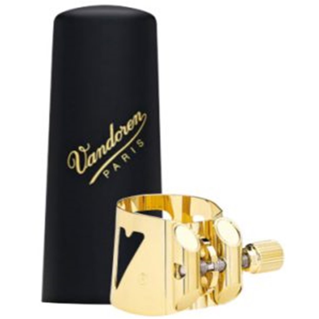 Vandoren Optimum Ligature and Plastic Cap for Bb Clarinet; Silver-Plated