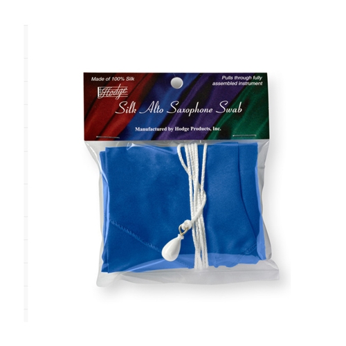 Hodge Silk Alto Sax Swab
"Upgrade to a silk swab to care for your sax!"
Designed to go through neck and body
100% black Chinese silk
Very absorbent and lint free
Includes plastic coated lead weight