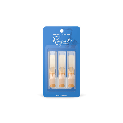 Royal Tenor Sax Reed 3-pack 2.
"French Filed for Flexibility"
Premium Cane for Consistant Response.
Works well for all kinds of music.
Traditional Filed Cut for Clarity of Tone.
3 pack.