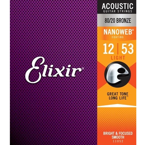 Elixir Nanoweb Light Acoustic Guitar String