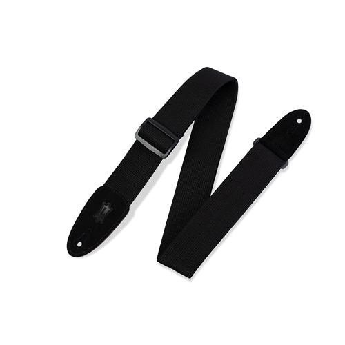 Levy's 2" wide black cotton guitar strap.