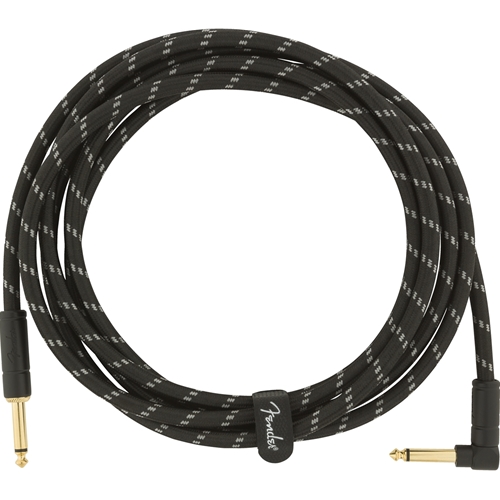 Fender 10' Angle Black Tweed Instrument Cable