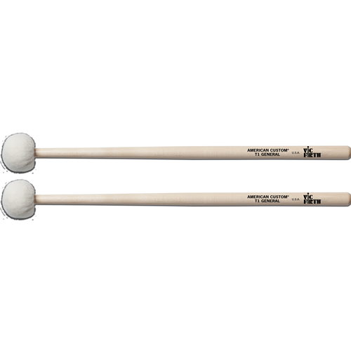 Vic Firth T1 General Timpani Mallet.
"USA High Quality Mallets At A Low Price"
German Felt for a rich, articulate tone.
Soft, thick felt with a cork core.
16 inch birch handle for good balance.