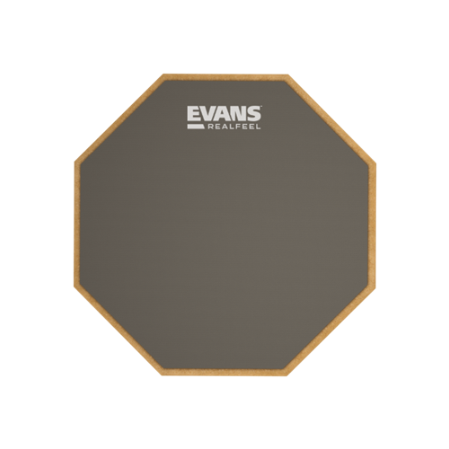 Real Feel 6" two-sided Practice Pad.
The EVANS RealFeel 6" 2-sided practice pads feature a gum rubber and recycled rubber side. EVANS practice pads are the most popular option available, providing the best practice substitute to an acoustic drum.