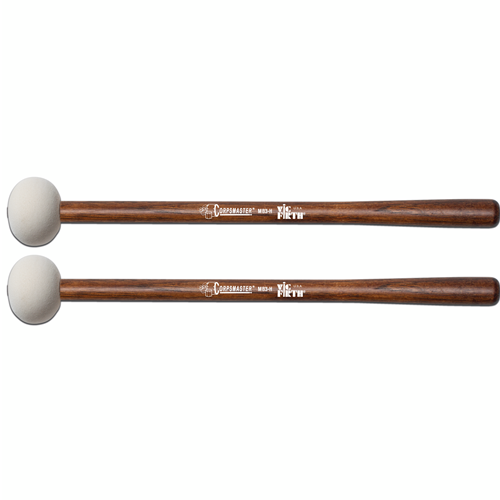 Vic Firth Corpsmaster Marching Bass - Large Head, Hard Mallets.
For 26'' to 28'' bass drums.
Hardness: Hard
Length: 14 1/4"
Head material/color: Hard Felt/White
Handle Material: Hickory
Application: Marching