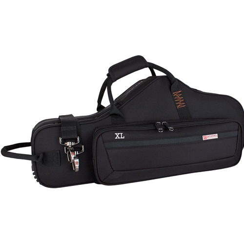 Protec’s Xtra Large Alto Saxophone Contoured PRO PAC Case is specially designed to accommodate vintage horns, horns with larger bells, or horns with keys on the opposing side of the bell. Each PRO PAC features a shaped wood shell frame which is lightweight and durable, tough weather resistant ballistic nylon exterior, high quality metal hardware, long-lasting custom zippers, and removable padded shoulder strap and I.D. tag. The molded interior features a soft velvet lining and has built-in compartments for neck and mouthpiece.
Examples of larger horns that fit:
Buescher, Cannonball Big Bell, Keilwerth XL, King Super 20, P. Mauriat 67R.