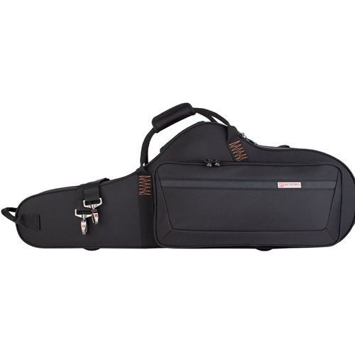 Protec’s Tenor Saxophone Contoured PRO PAC Case sets the standard for protection and convenience. Each PRO PAC features a shaped wood shell frame which is lightweight and durable, tough weather resistant ballistic nylon exterior, high quality metal hardware, long-lasting custom zippers, and removable padded shoulder strap and I.D. tag. The molded interior features a soft velvet lining that accommodates most modern saxophones (fitting bell sizes up to 6") and has built-in compartments for neck and mouthpiece.