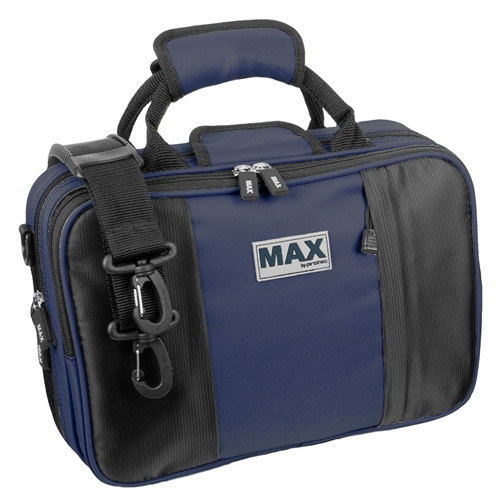 The Bb Clarinet MAX case offers extremely lightweight protection at a great value. Features a light and rigid EPS foam frame, large zippers, rugged abrasion resistant nylon exterior, and includes adjustable shoulder straps. Additional features include a roomy front accessory pocket and molded interior with soft non-abrasive lining.