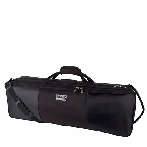 The MAX Oblong Violin Case offers great value and protection. This case features a soft plush interior lining, suspension padding, soft violin blanket, 2 interior accessory compartments, 2 bow clips, and built-in backpack straps. Overall exterior dimensions: 31.5(l) x 6(w) x 10.5(h); 800.1 x 152.4 x 266.7mm Front pocket storage dimensions: 31(l) x 1.5(w) x 10(h); 787.4 x 38.1 x 254mm Large interior compartment storage dimensions: 8.125(l) x 4.25(w) x 2.25(h); 206.4 x 108 x 57.2mm Smaller interior compartments storage dimensions: 4.5 - 2.5(l) x 4.5(w) x 2.25(h); 114.3-63.5 x 114.3 x 57.15mm Weight: 6.2 lbs.