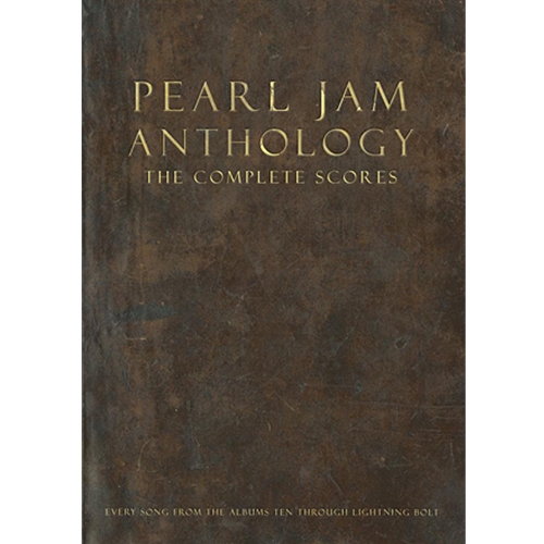 This deluxe hard-cover book provides 130 scores of every song on the Pearl Jam albums Ten through Lightning Bolt. Over 800 pages of music contain lyrics and streamlined transcriptions of every instrument that was recorded for an amazing written documentation of this influential band. Guitar and bass parts are written in both standard notation and tablature.

Songs include: Alive • Animal • Better Man • Black • Breakerfall • Corduroy • Daughter • Dissident • Do the Evolution • Elderly Woman Behind the Counter in a Small Town • Even Flow • Given to Fly • Go • Grievance • Indifference • Jeremy • My Father's Son • Not for You • Nothing As It Seems • Once • Porch • Rearviewmirror • Wishlist • and more. Book is packaged in its own protective sleeve. A must-own for any serious Pearl Jam fan or collector! 7-2/8″ x 10-7/8″.