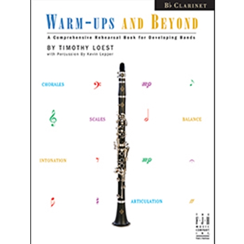 Veteran middle school band director Timothy Loest has drawn from 18 years of experience to create an all-encompassing warm-up book appropriate for elementary, middle, and smaller high school programs. Its logical sequence addresses technical issues at a variety of levels. In addition to a wealth of chorales and scales, the book incorporates articulation and flexibility studies, and an in-depth glossary of musical terms, providing answers to questions posed by younger musicians. Percussion educator Kevin Lepper has added a wealth of percussion exercises that will enhance the technique of individual percussionists while developing the overall sound of your ensemble. Warm-ups and Beyond is an ideal resource for every developing library