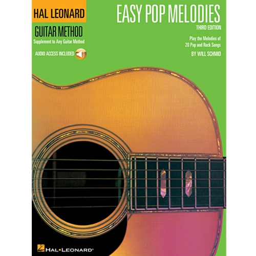 Hal Leonard Pop Melody Supplements are the unique books that supplement any guitar method books 1, 2 or 3. The accompanying audio features every song recorded by a full band, so you can hear how each song sounds and then play along when you're ready. Each book is filled with great pop songs that students are eager to play!

Correlates with Hal Leonard Guitar Method Book 1 for easy student and teacher use. Includes 20 top songs: All My Loving • Can You Feel the Love Tonight • Dust in the Wind • Every Breath You Take • Good Riddance (Time of Your Life) • Hey There Delilah • I Get Around • I Shot the Sheriff • I Walk the Line • Imagine • Let It Be • Love Me Tender • My Cherie Amour • My Heart Will Go On • Nowhere Man • Smells like Teen Spirit • Stand by Me • Walk Don't Run • We Will Rock You • Your Cheatin' Heart.