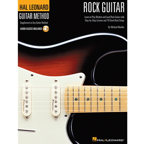 Learn to play rhythm and lead rock guitar with the step-by-step lessons and 70 great rock songs and excerpts in this book with online audio! The Hal Leonard Rock Guitar Method is your complete guide to learning rock guitar. This book uses real rock songs – no corny rock arrangements of nursery rhymes here! – to teach you the basics of rhythm and lead rock guitar in the style of Eric Clapton, the Beatles, the Rolling Stones, and many others. Lessons include power chords, riffs, scales, licks, string bending, vibrato, hammer-ons and pull-offs, and slides, to name a few. Each chapter concludes with a jam session, which enables you to jam along to full arrangements of nine rock classics as: Day Tripper • Oye Como Va • Pride and Joy • Takin' Care of Business • Time Is on My Side • Wild Thing • and more. Online audio is accessed using the unique code in each book and includes PLAYBACK+ features such as tempo adjustment and looping capabilities.