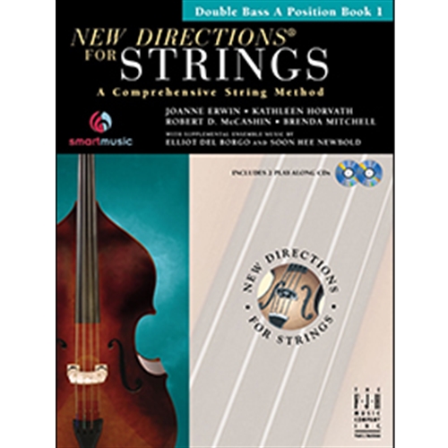 New Directions For Strings 1 String Bass - A Postition.
"Exciting new method to motivate students!"
Orchestra Method.
Book and CDs.
By Brenda Mitchell, Joanne Erwin & others.