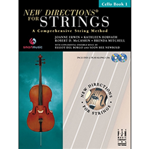 New Directions For Strings 1 - Cello.
"Exciting new method to motivate students!"
Orchestra Method.
Book and CDs.
By Brenda Mitchell, Joanne Erwin & others.