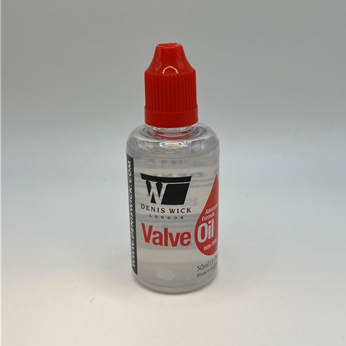 Advanced Valve Oil Denis Wick.
"Highly recommended by top trumpet players!"
Fast, long-lasting oil with a silky feel.
Microscopic particles prevent evaporation.
Ideal for all valve instruments.