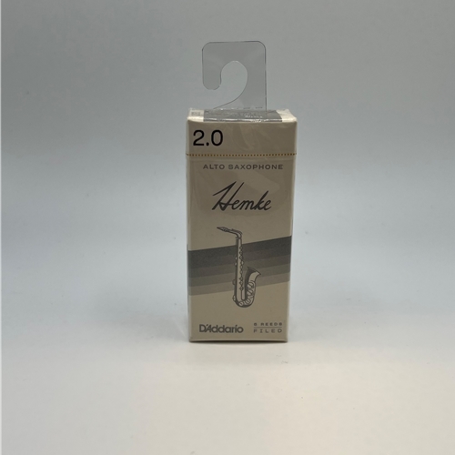 Alto Sax Reeds #2 - F. Hemke.
"Dark tone is great for jazz or classical!!!"
French file cut to enhance flexibility.
Slightly thinner tip for quick response.
Premium cane for consistant playability.
Box of 5 reeds.