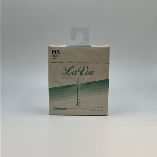 Clarinet Reeds - LaVoz Medium Soft.
"A fine choice for all kinds of music!"
Crafted of the best natural cane.
Unfiled for a deep, powerful tone.
Consistent response and playability.
Unique strength grading system.
Box of 10 reeds.