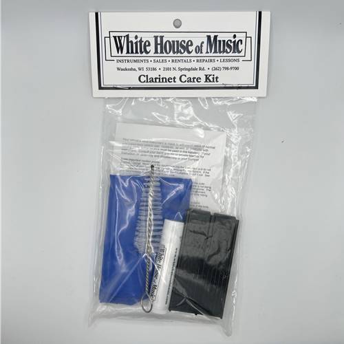 Clarinet Care Kit - Advanced.
"Everything you need to get started!"
3 #2 Vandoren reeds.
Silk swab and reed gaurd.
Cork grease and mouthpiece brush.